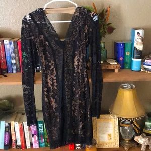 Black Lace Bodycon Dress